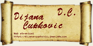 Dijana Čupković vizit kartica